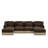 Comfy Chenille Leopard Printing U-Shaped Sofa-257562310-257562299