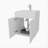 White Bathroom Vanity with two Doors-1504465296