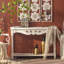 Console rectangulaire en bois massif blanc