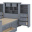 Lit plateforme simple avec armoire verticale et 4 tiroirs-1682999200