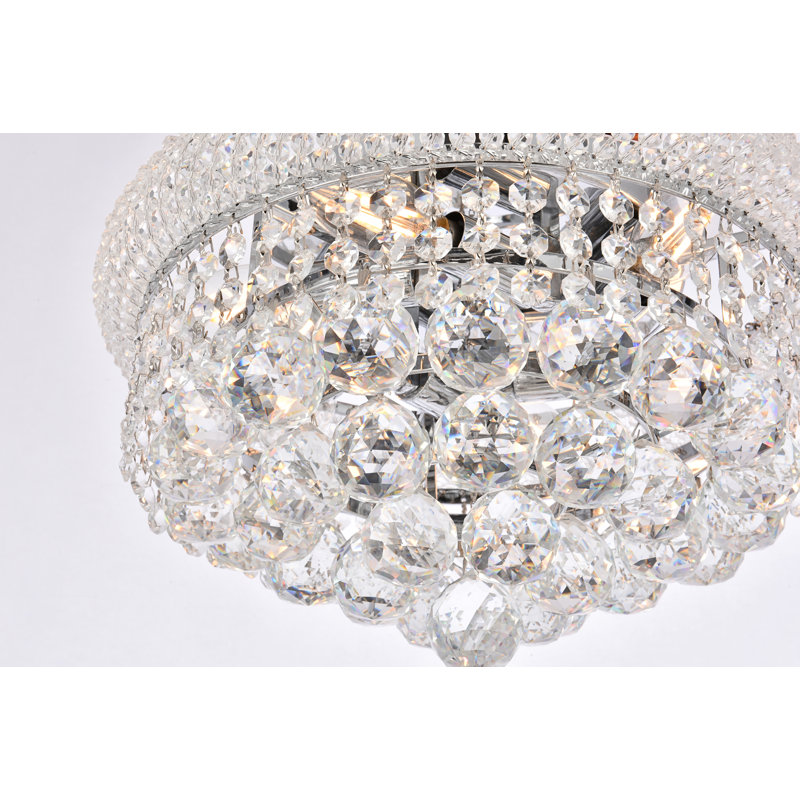 Hallsburg 6-Light Dimmable Flush Mount, Chrome, Royal Cut