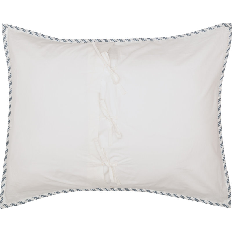 Taie décorative Sawyer Mill, Standard, Bleu denim / blanc doux