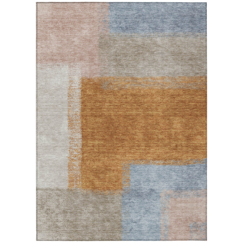 Machine Washable Indoor/Outdoor Chantille ACN2341 Abstract Rug, Rectangle 9' x 12'