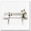 Table basse rectangulaire avec miroir