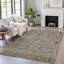 Machine Washable Indoor/Outdoor Xhevrie Green Rug-111946669