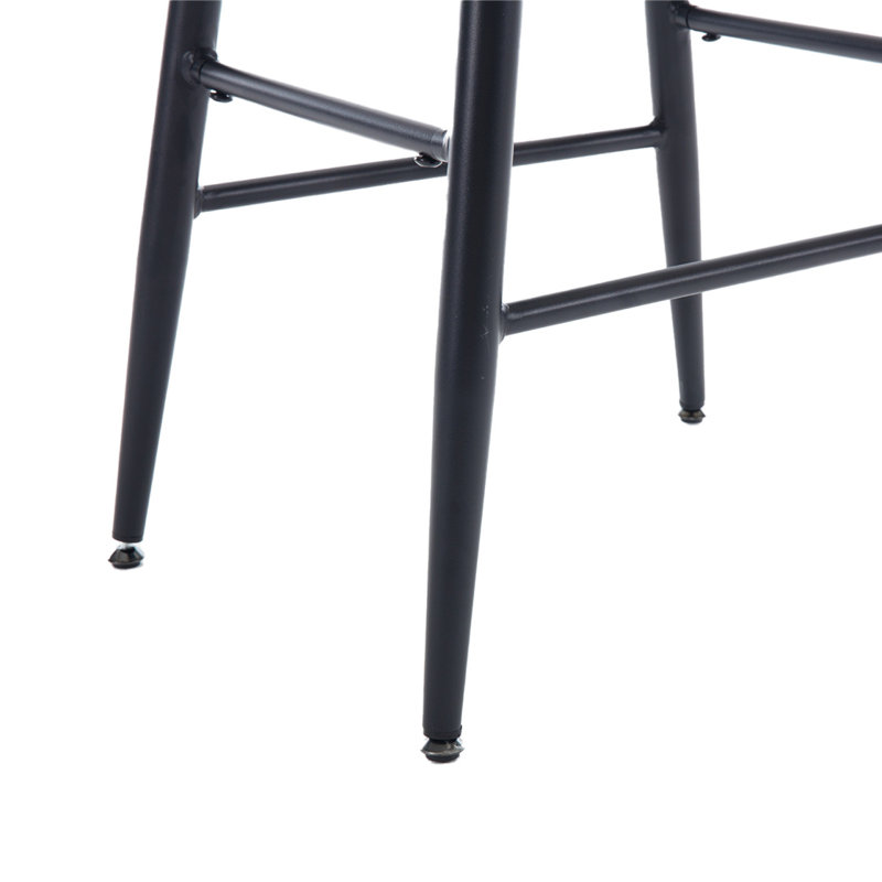 Ensemble de tabourets de bar avec repose-pieds et repose-pieds en métal, Blanc