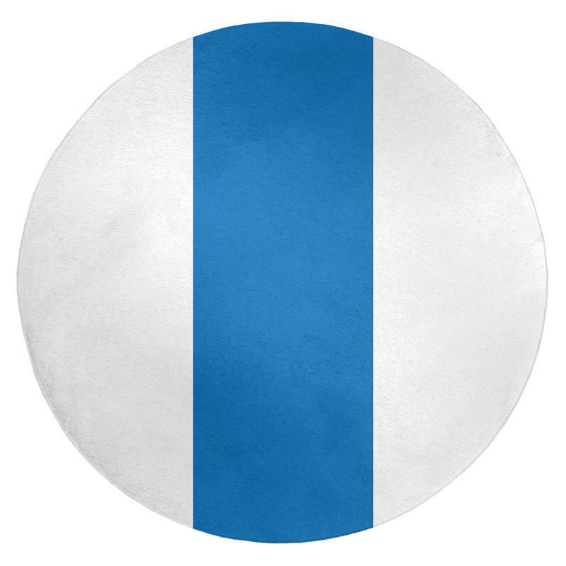 Chenille Striped Indoor Rug, Round 5'