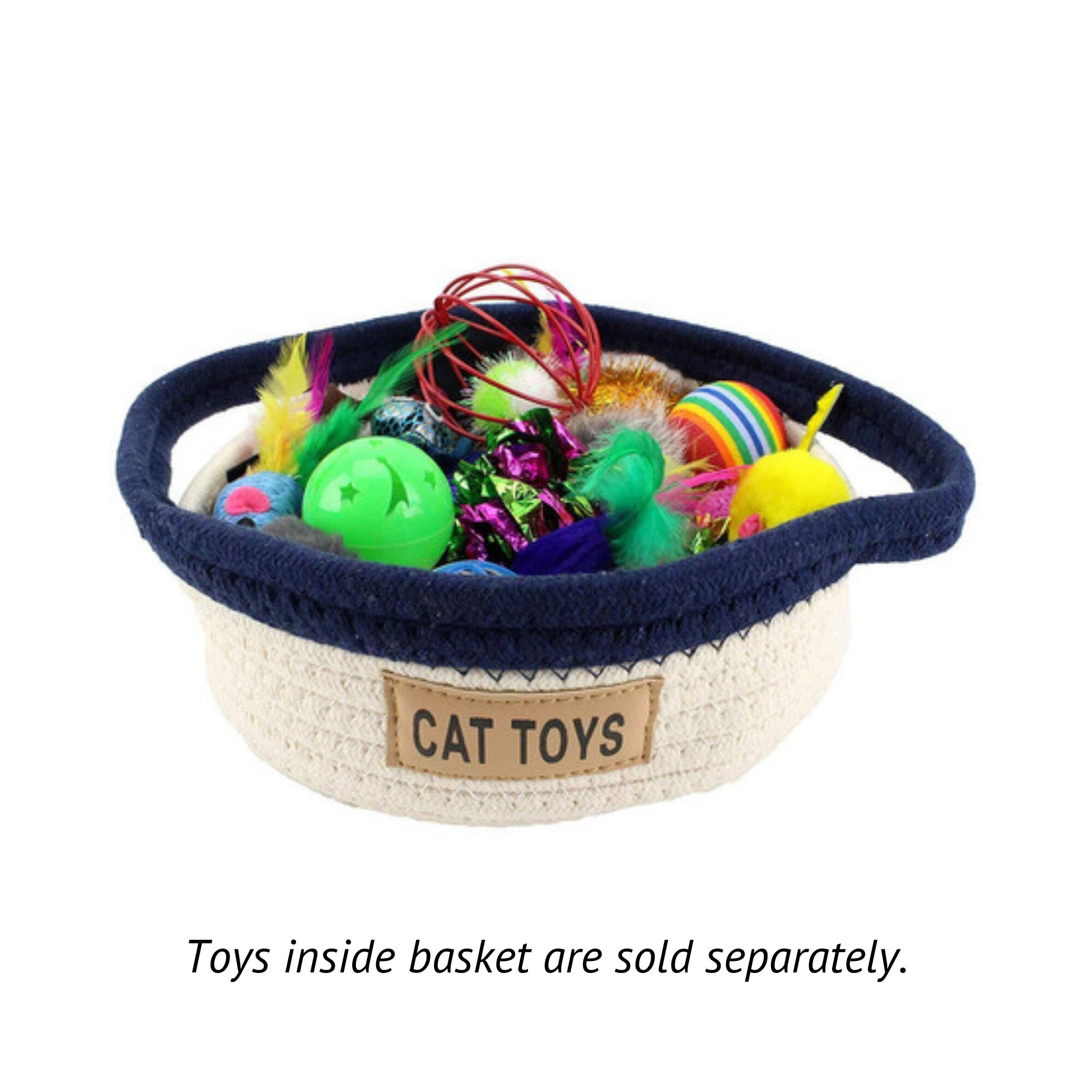 Cat Toy Fabric Basket Tucker Murphy Pet Size: 2.5 H x 8 W x 8 D