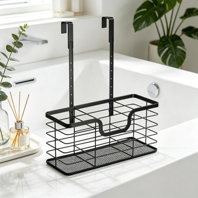 Porte-séchoir à cheveux, panier de rangement mural réglable ou porte d'armoire 3 en 1 pour fer à friser, fer plat, fer à lisser et outils de coiffage, rangement en métal antirouille pour salle de bain, salon et dortoir