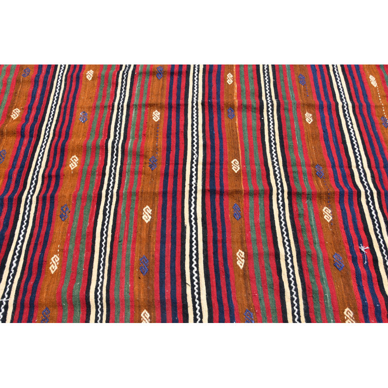 Tapis turc Kilim tissé à la main: un tapis en laine Oushak antique pour un décor de plancher élégant beige