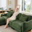 Canapé de soutien surdimensionné en chenille 4 places avec 4 coussins de taille exquise, conception ergonomique incurvée, canapé modulaire facile à assembler pour le bureau du salon, vert