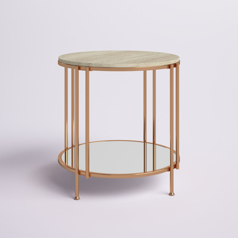 Table de bout avec tablette inférieure Anara