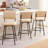 Lavante Swivel Upholstered Faux Leather Counter Stool-446153771