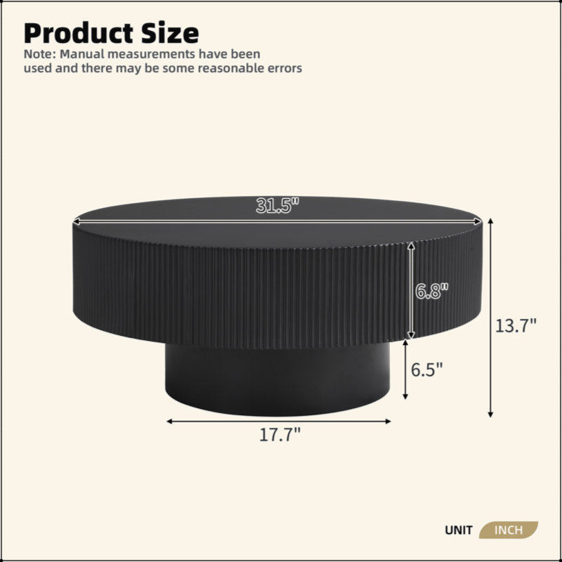 Table basse élégante Elegant Easy, Noir