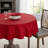 Polytetrafluoroethylene Branson Treated Jacquard Tablecloth, 70 Inch Round White-73412054