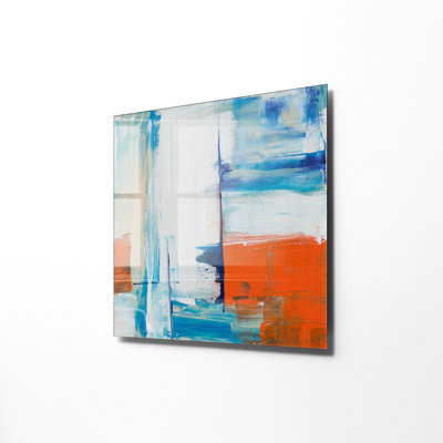 Élégante peinture décorative en verre trempé de 15,7 po x 15,7 po | 100% verre trempé, épaisseur: 0,16 pouce | Parfait pour la décoration intérieure, l'esthétique moderne et l'exposition d'art mural unique