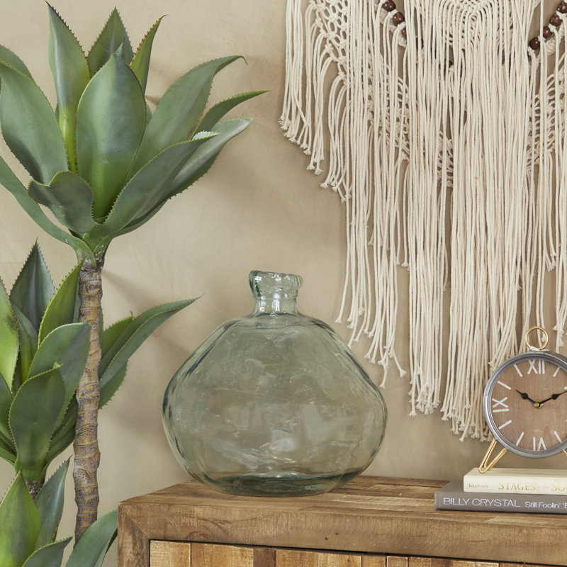 Vase décoratif en verre recyclé fabriqué à la main Gilman
