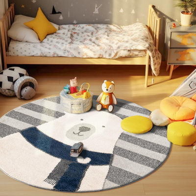 Unique Loom Snowman Whimsy Kids Rug