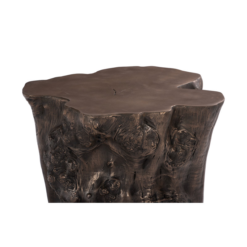 Log Side Table, Bronze