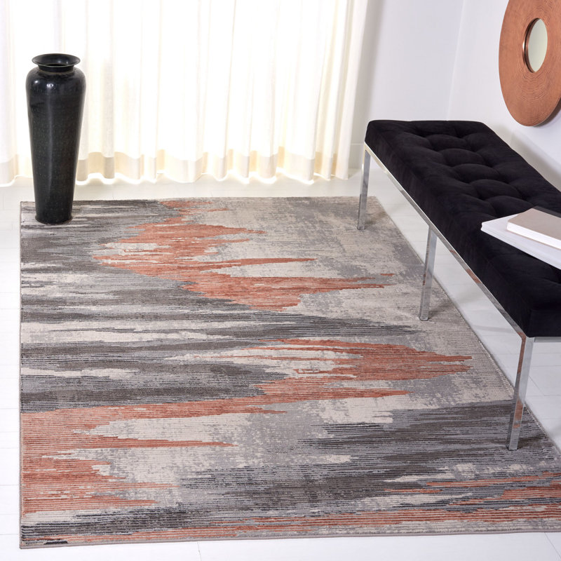 Damionna Performance Abstract Rug, Rectangle 9' x 12'