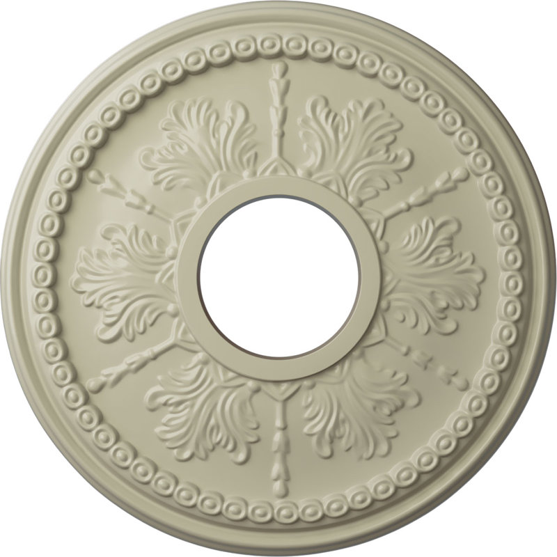 Médaillon de plafond H 13,875 po x l 13,875 po x P 1,25 po Tirana, Jaune clair