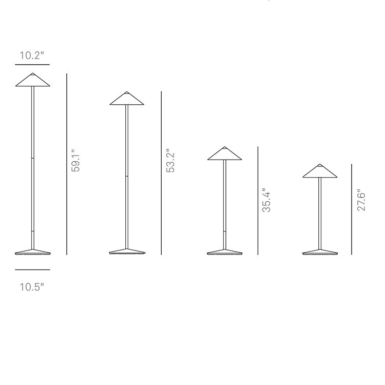 Pina XXL Floor Lamp, Titanium