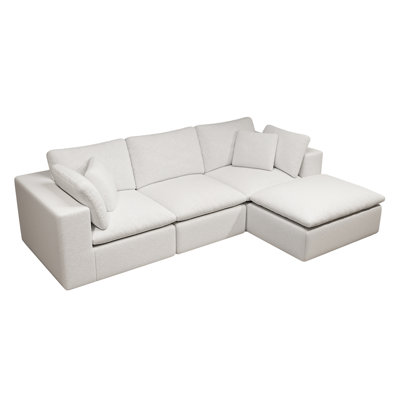 108.3*68.9" Modular Sectional Sofa Seat,Upholstered Compressed Couch For Living Room,Bedroom,Apartment,No Assembly Required,4PC Free Combination,Plush Corduroy Fabric