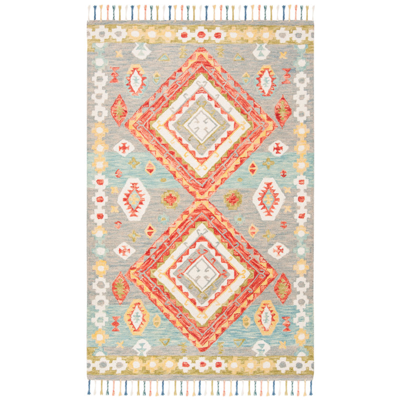 Tapis en laine touffeté à la main Vahakn, Rectangle 5 pi x 8 pi