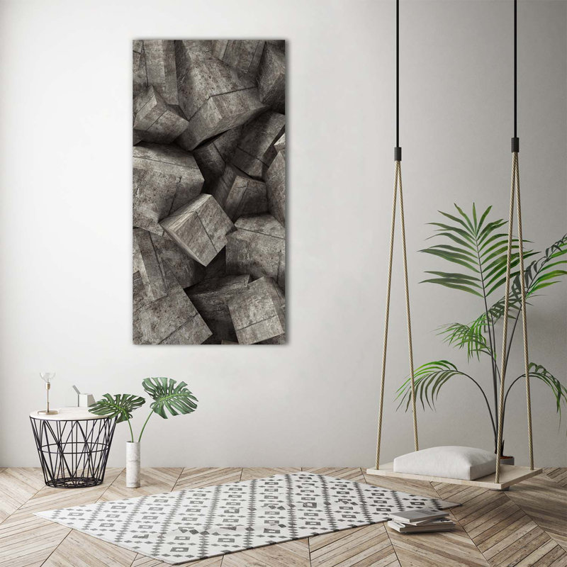 Concrete Cubes - Wrapped Canvas Print