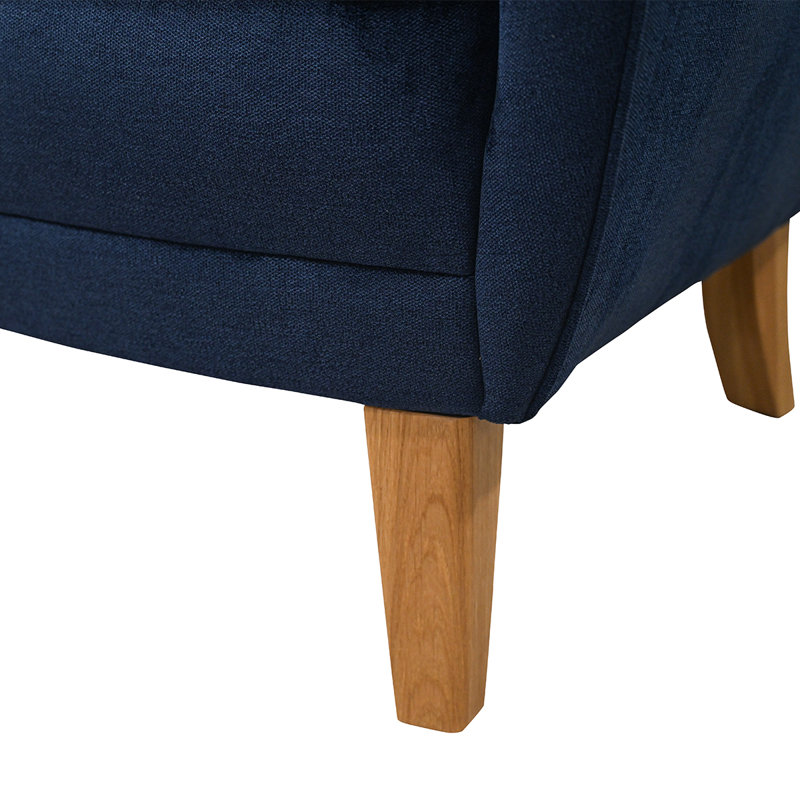 Romeo Upholstered Accent Chair, Navy Polyester Blend