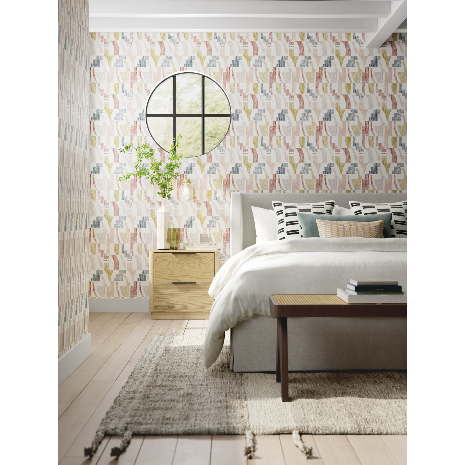 Caliban Storage Platform Bed, Queen, Cream
