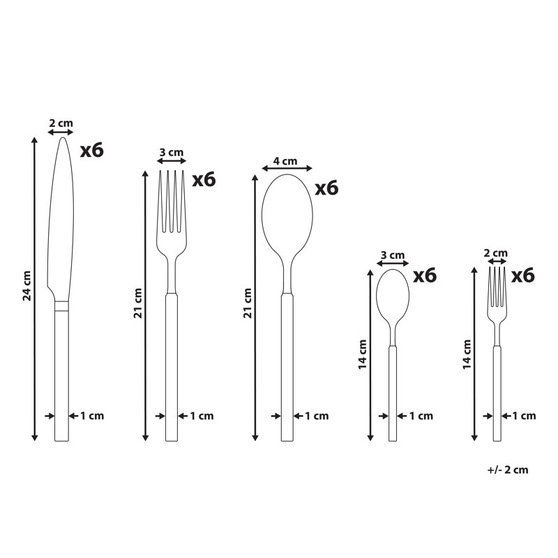 30 Piece Cutlery Set BIGOLI Gold, Gold