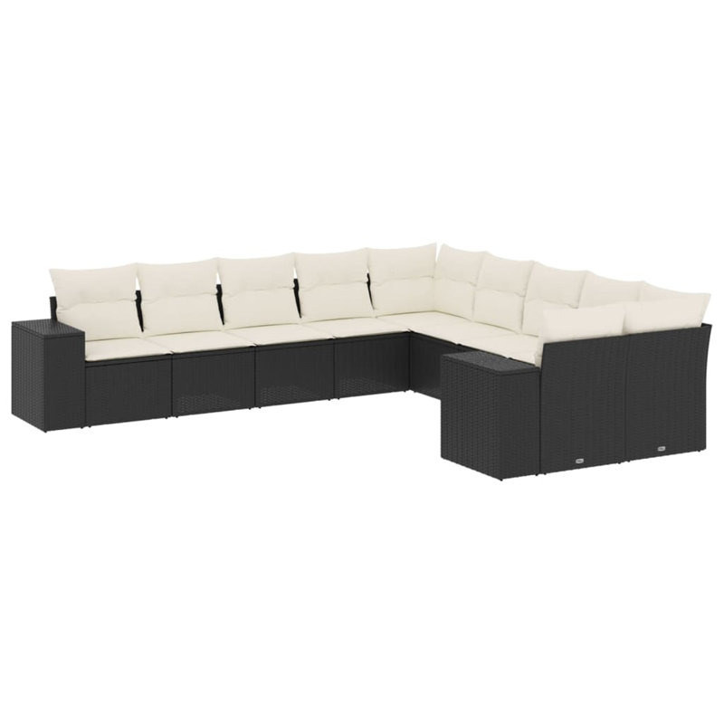 Grand canapé modulaire en rotin PE Vidaxl