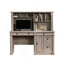 Bureau d'ordinateur avec huche, finition brune