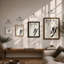 Squirrels Among Willow Japandi - Framed Print-1643505178-1643505173
