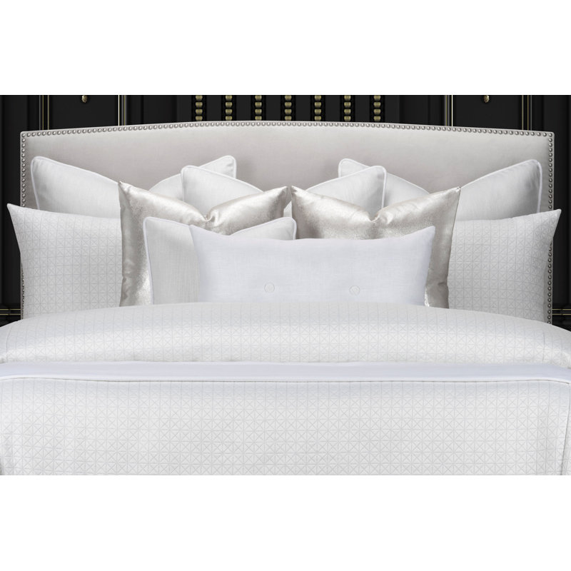 Manuscript Bed Sham, King, Silver