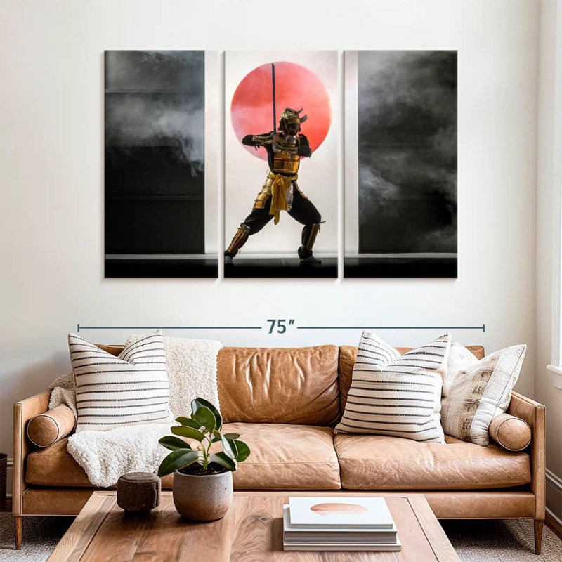 Leisha Samurai Fighting Stance, 42" H x 65" W