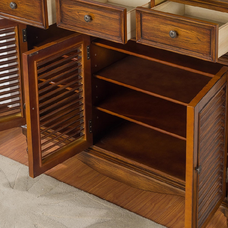 Brown Solid Wood Shoe Storage Bench