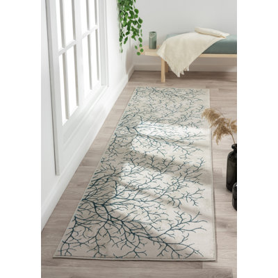 Tapis abstrait bleu / gris clair Ksamil