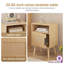 Table de chevet en rotin 22,83 po H