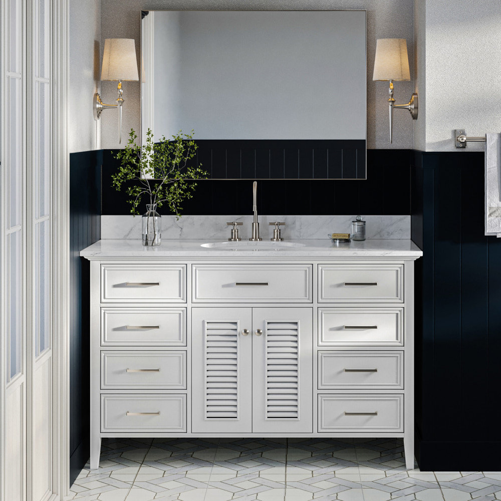 55'' Single Bathroom Vanity, White