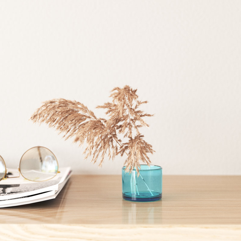 Quin Glass Table Vase, Aqua