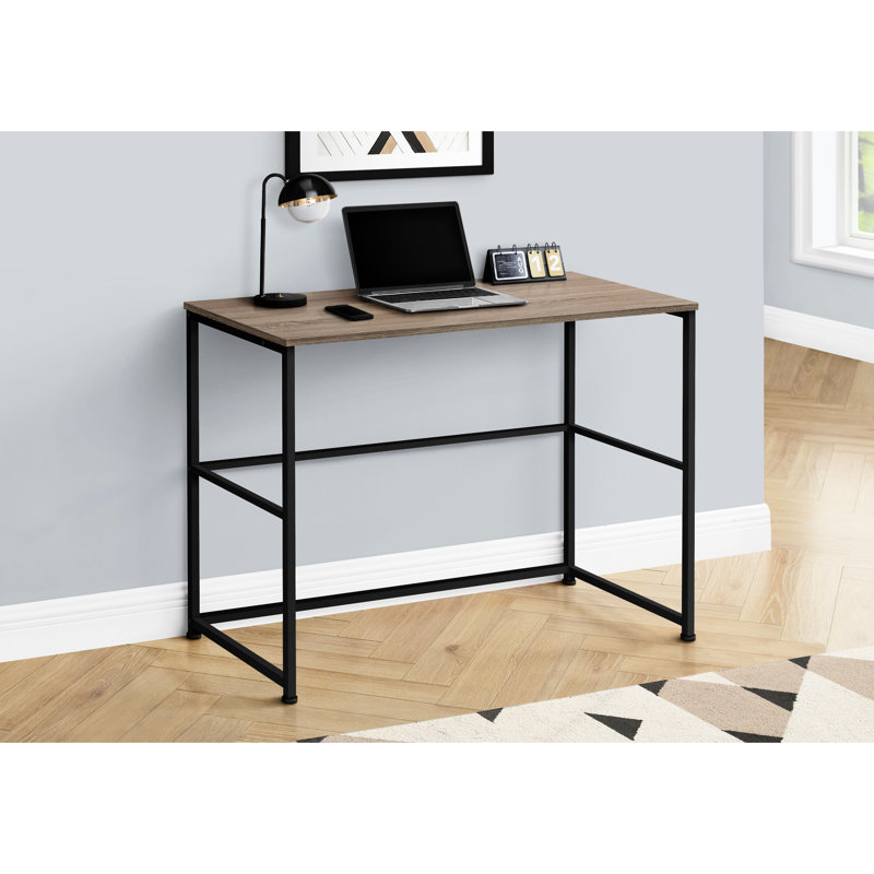 Bureau d'ordinateur, bureau personnel, ordinateur portable, installation à gauche, à droite, tiroirs de rangement, L 40 po, travail, stratifié brun, contemporain, moderne