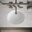 Caxton® Vitreous China Oval Undermount Bathroom Sink and Glazed Underside-1270520745