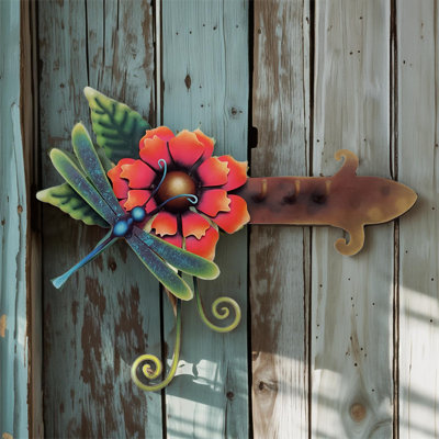 Painted Tin Hummingbird Keyholder