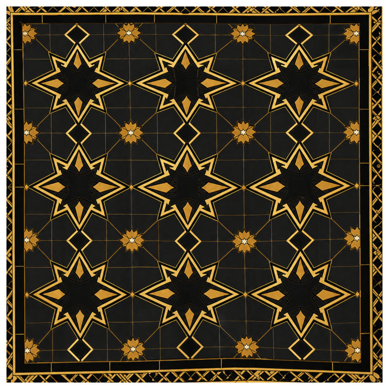 Star Mosaic Pattern Comforter, Queen