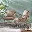 Chaise de patio avec coussins Raynette