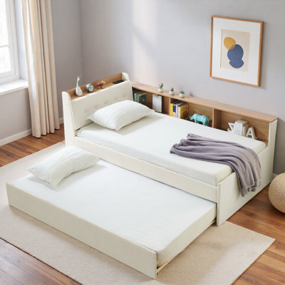 Multi-functional Daybed With Storage Headboard, Wireless Charging, Adjustable Pop-up Trundle And Led Lights by Latitude Run