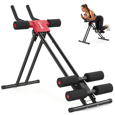 Appareil de musculation à 5 niveaux réglable, appareil d'entraînement ergonomique et pliable, capacité de 250 lb pour l'entraînement du dos des jambes avec fessier, appareil de gymnastique en acier robuste pour les entraînements de bureau en appartement
