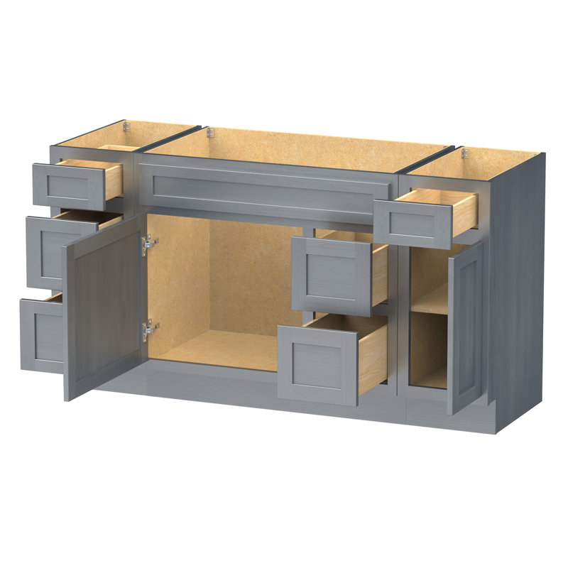Base de meuble-lavabo simple 60 po seulement, Argent